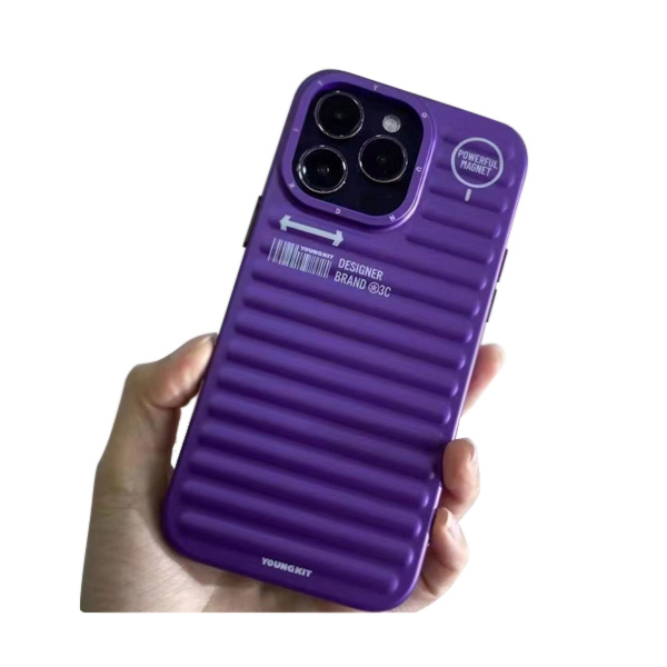 قاب آیفون 13Pro Max یانگکیت مدل Fluorite Luggage-Inspired Glossy YOUNGKIT Fluorite Luggage-Inspired Glossy Purple iPhone 13 Pro Max Case